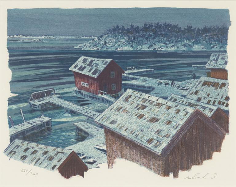 Roland Svensson, färglitografi, signerad och numrerad 330/360.