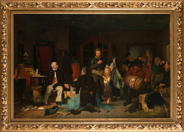 Gillis Hafström, oil on canvas, signed and dated 1876.