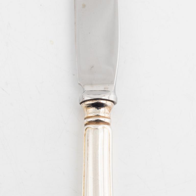 Guldsmedsaktiebolaget, cutlery, 24 pieces, silver 830/1000, model "Svensk rund", Eskilstuna 1996.