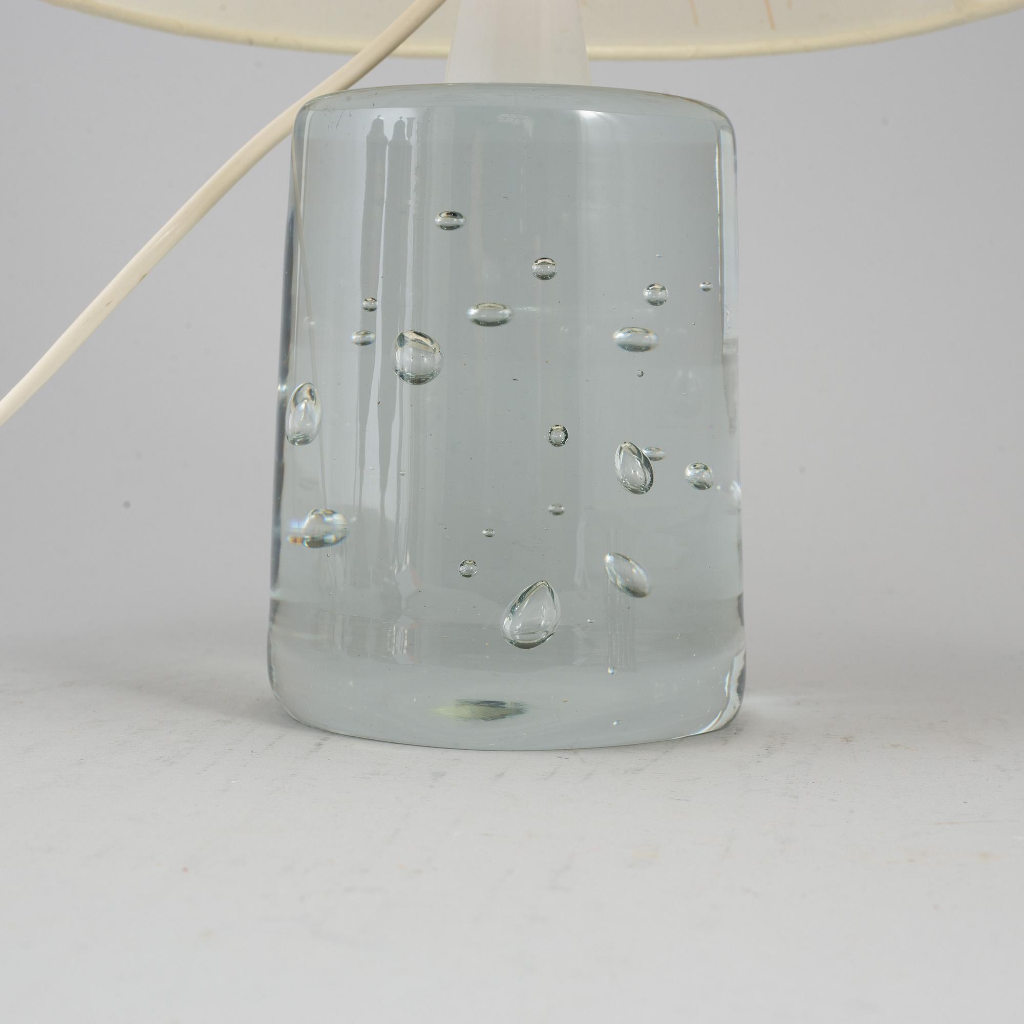 A Swedish Modern glass table lamp, mid 20th Century.