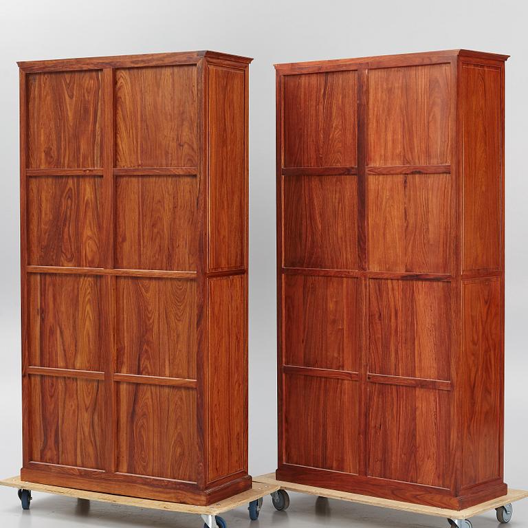 Bookcases, a pair, crafted by cabinetmakers in Beijing.