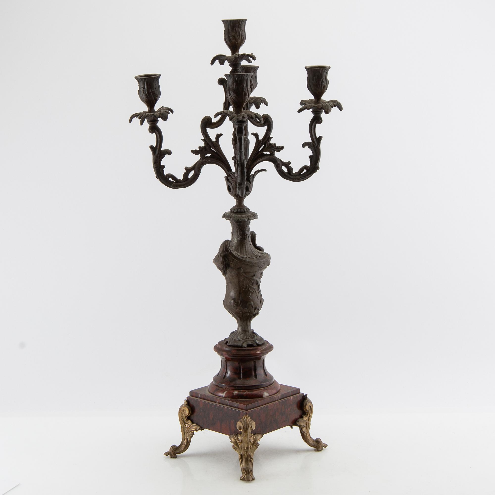 Candelabrum Louis XV style, circa 1900.