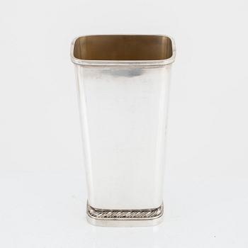 Atelier Borgila, a sterling silver vase, Stockholm 1965.