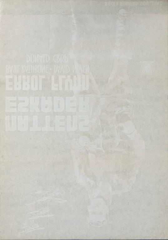 Gösta Åberg, a vintage movie poster, 'Nattens eskader (The Dawn Patrol)', 1938.