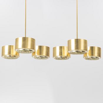 Hans-Agne Jakobsson, Ceiling lamps, a pair, 1960s/70s.