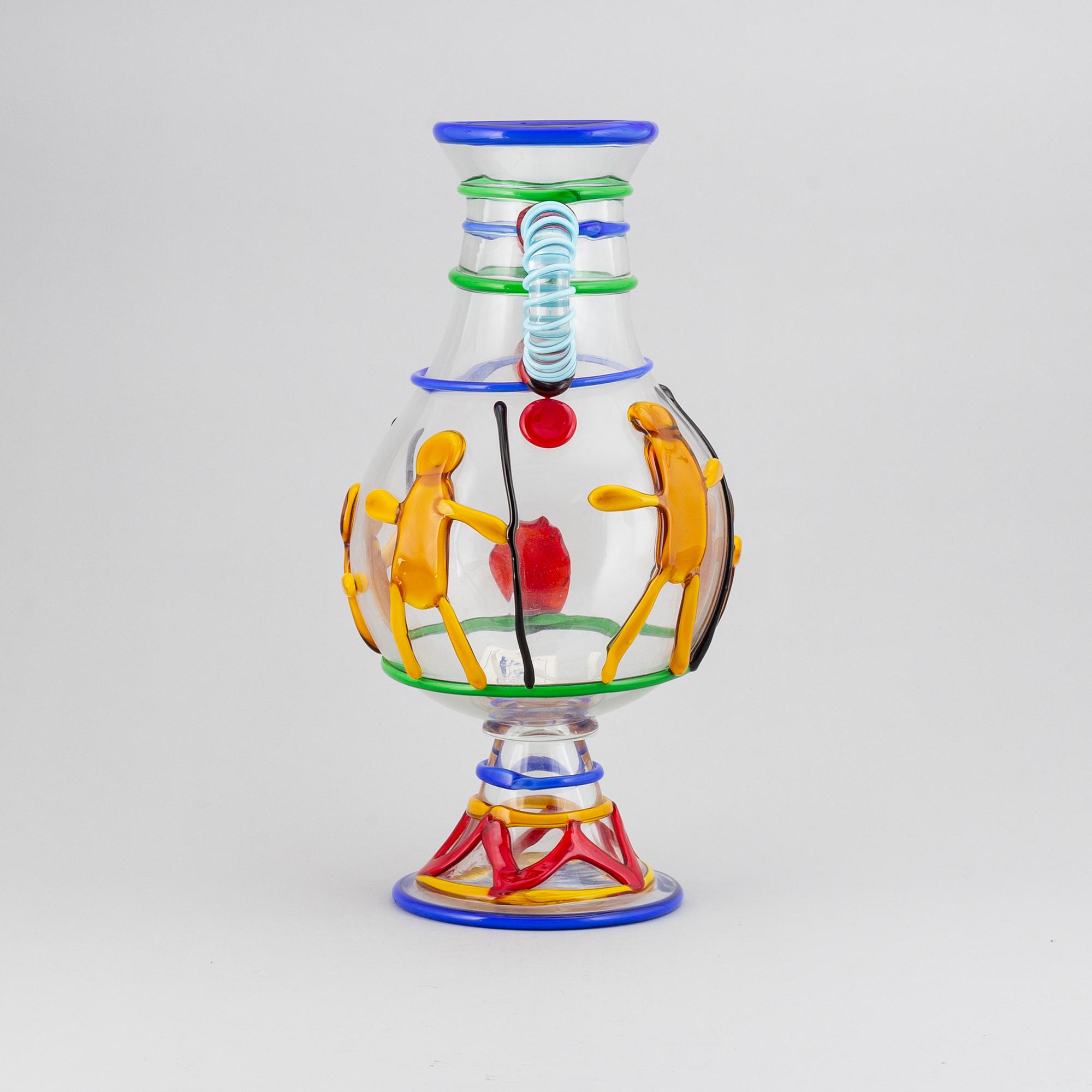Vas, "Vaso Picasso Indiani", modell A/99, Vetreria TFZ Internationale, Murano, Italien.