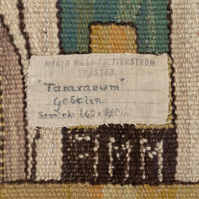 Märta Måås-Fjetterström, a drape, "Taraxacum", tapestry weave, c 255 x 155 cm, signed MMF.