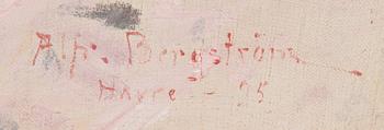 Alfred Bergström, öljy kankaalle, signeerattu.