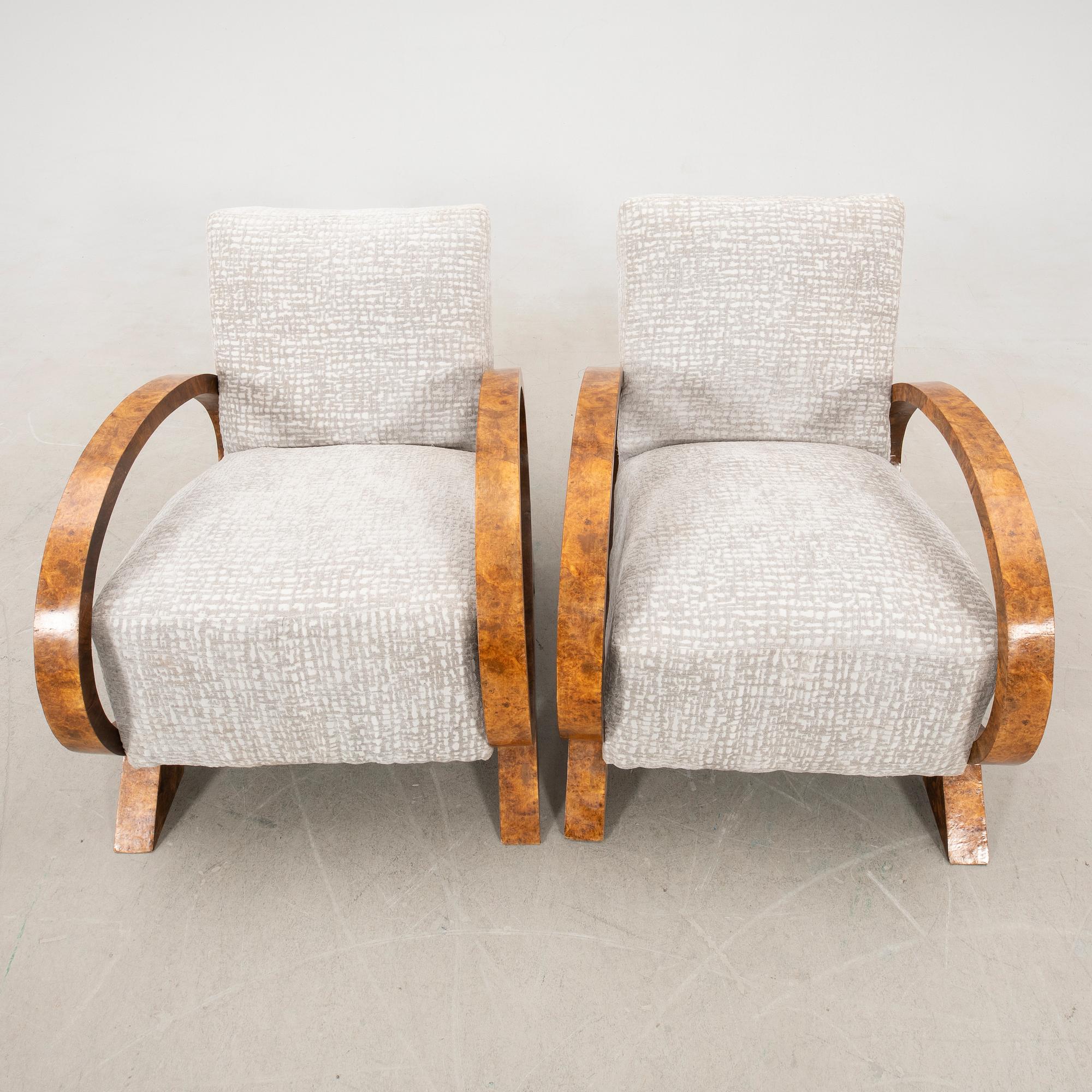 Armchairs Art Deco first half of the 20th century.