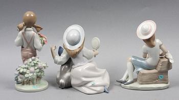 FIGURINER, 3 st. Porslin. Lladro.