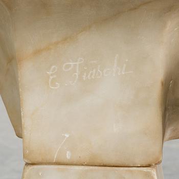 EMILIO FIASCHI, skulptur, alabaster, signerad E. Fiaschi.