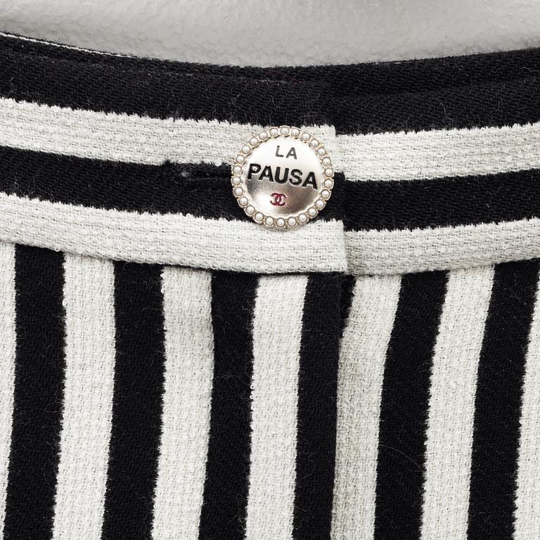 Chanel, a pair of striped wool pants from Cruise Collection 2018/2019, "La Pausa", size 34.