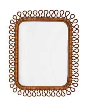 496. A Josef Frank bamboo and ratten mirror, Svenskt Tenn.