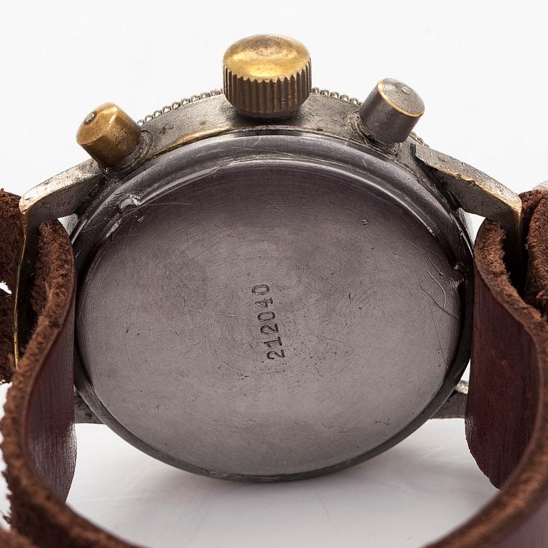 Tutima Glashütte, “WWII Pilot's watch”, kronografi, rannekello, 39 mm.