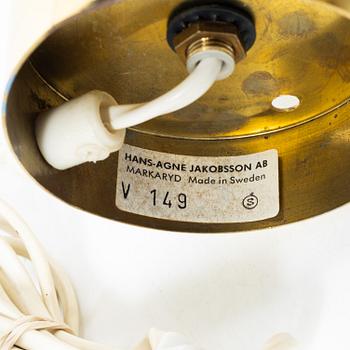 Hans-Agne Jakobsson, a pair of model V149 wall lights, Hans-Agne Jakobsson AB, Sweden, second half of the 20th century.
