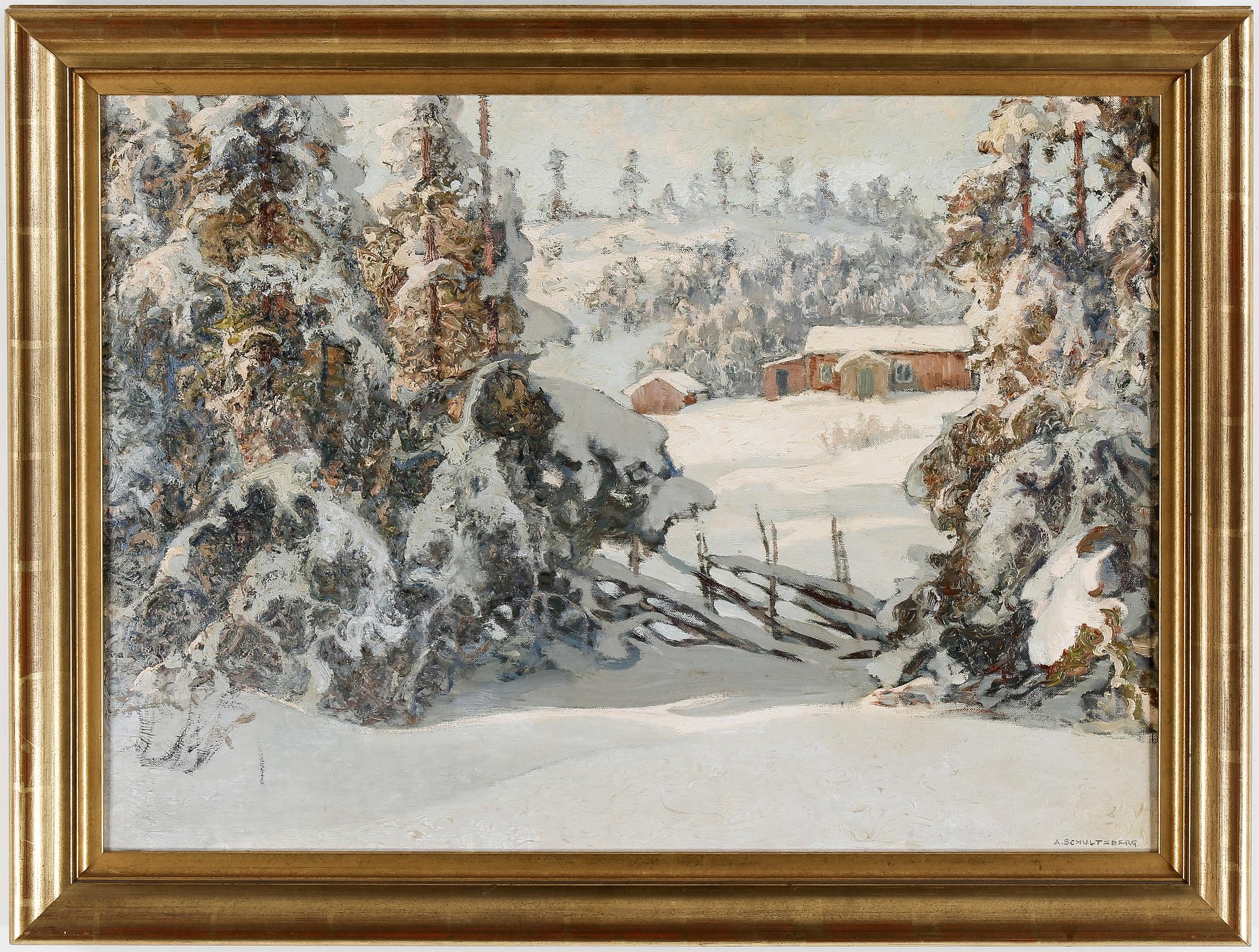 ANSHELM SCHULTZBERG, olja på duk, signerad.