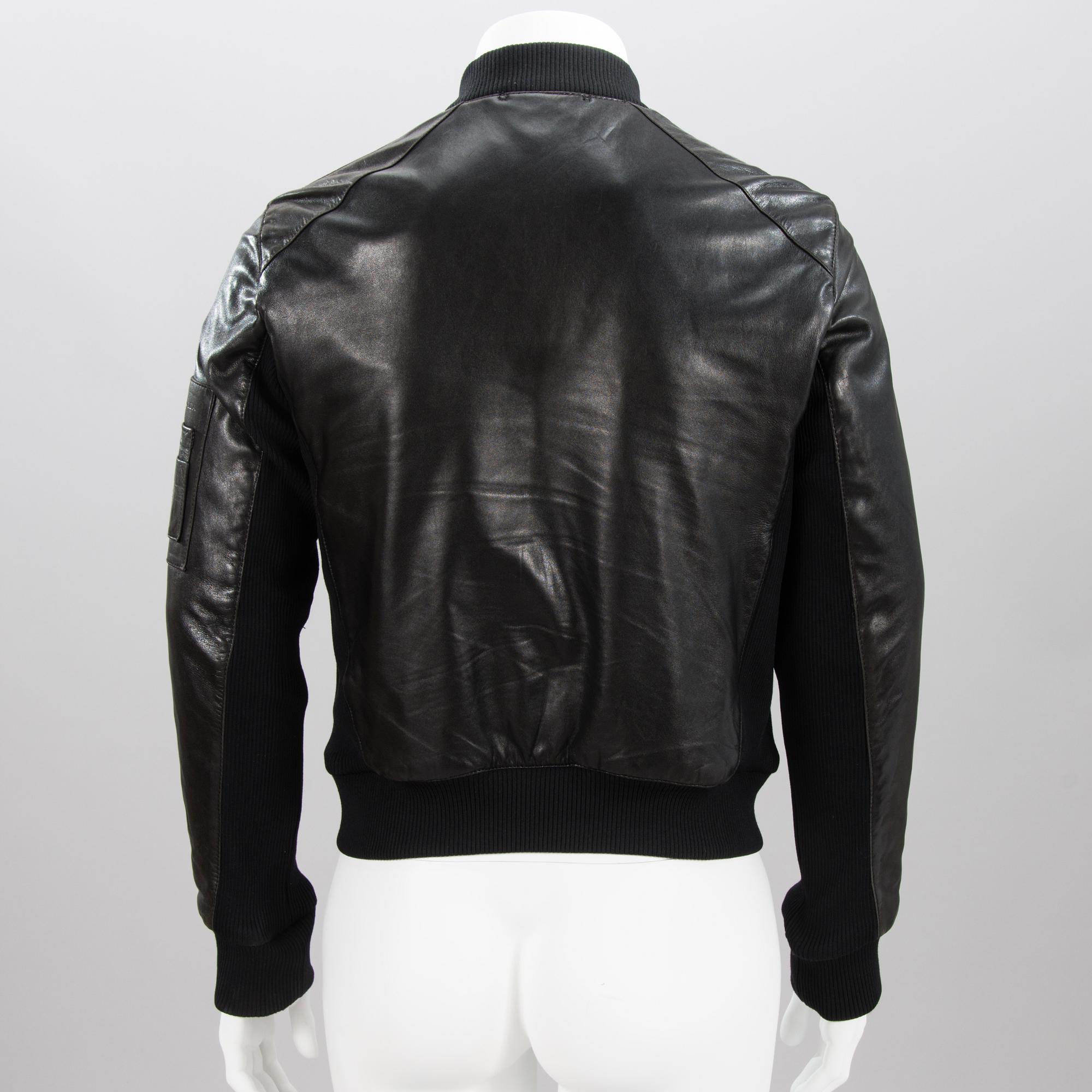 PRADA Mens Black Leather Jacket.