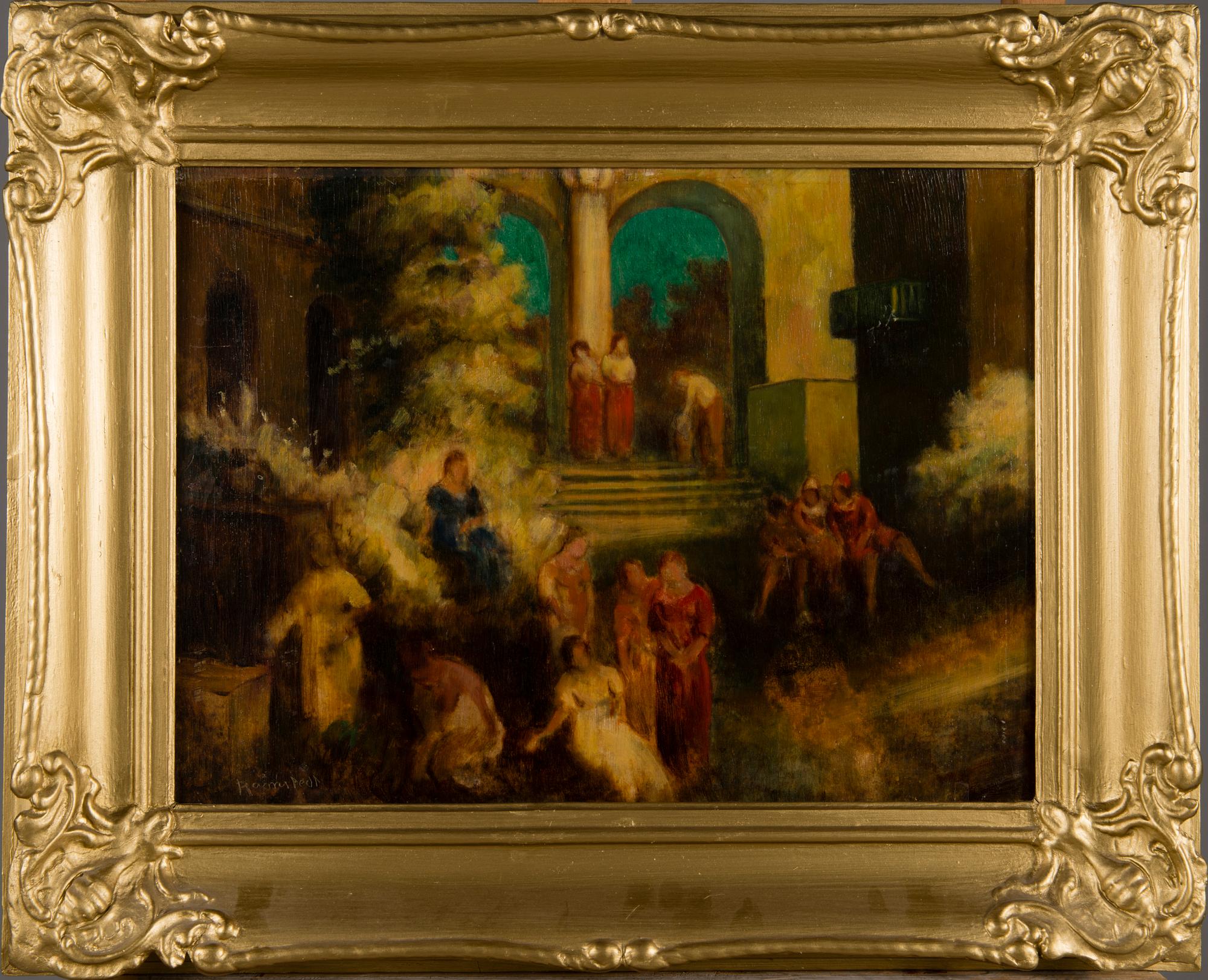 YRJÖ RAMSTEDT, oil on panel, signed also a tergo.