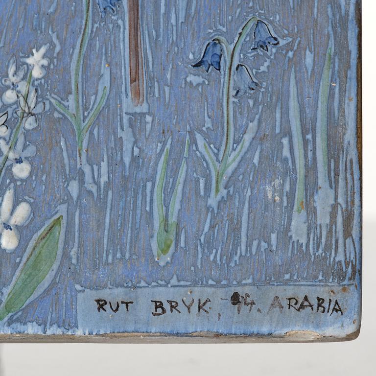 Rut Bryk, a stoneware plaque 'Ring a Ring O'Rosies', Arabia, Finland 1944.