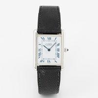 Cartier, must de Cartier, Tank, wristwatch, 23.5 x 23 (30.5) mm.
