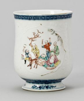 PARTI PORSLIN, 5 delar, Kina, bla 1700-tal.