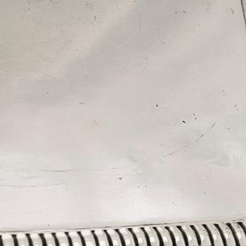 A silver tray, Saint Petersburg 1826. Unidentified maker's mark, Cyrillic M.F.