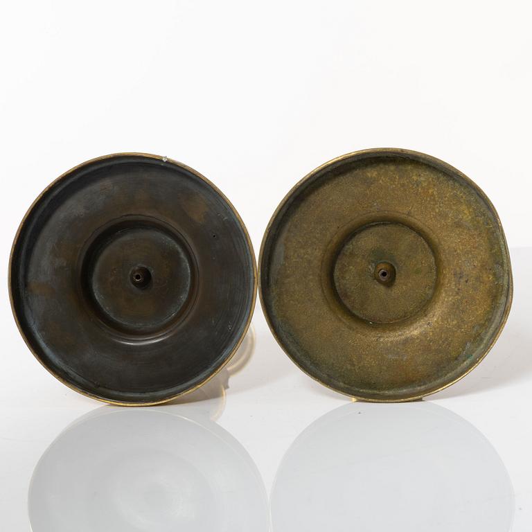 A matched pair of candlesticks, Empire, France, first half of the 20th century.