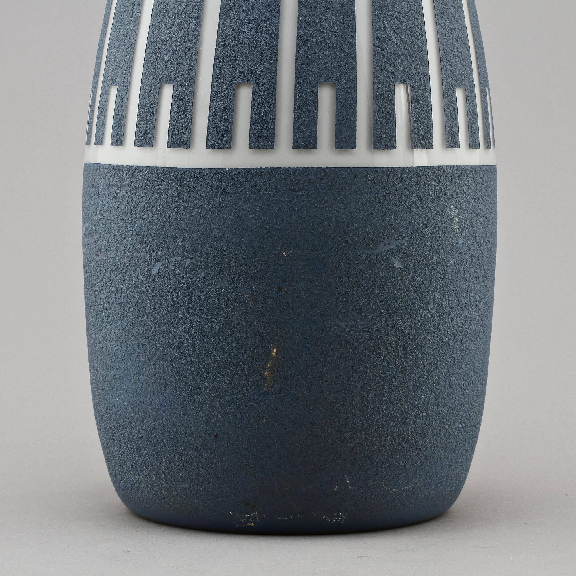 GOLVVAS, glas, Paul Kedelv, Flygsfors, för H55 (Helsingborgsutställningen 1955).