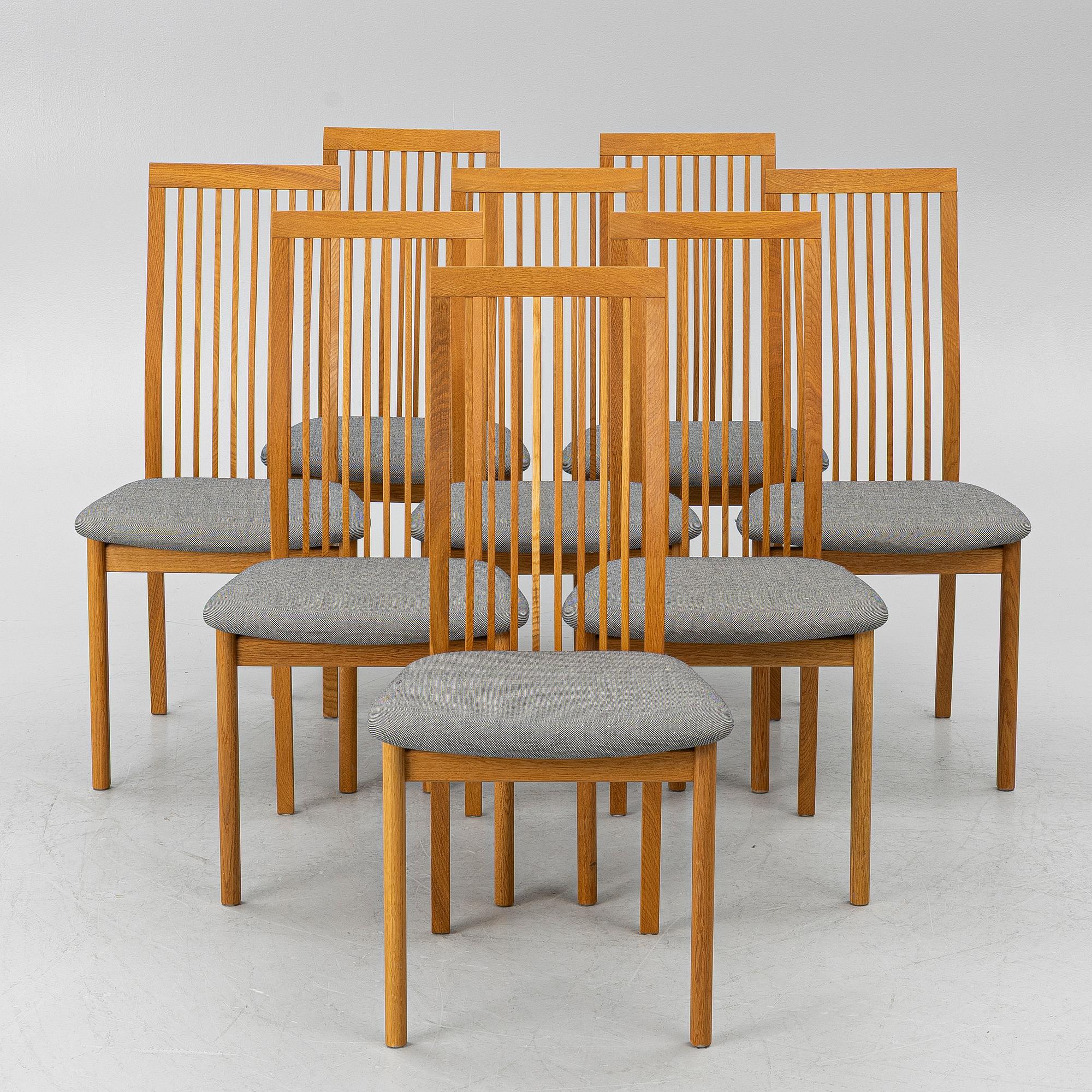 Höffer, eight chairs, Denmark.
