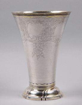 BÄGARE, silver, Stephan Westerstråhle Stockholm 1796. Vikt 448 gram.