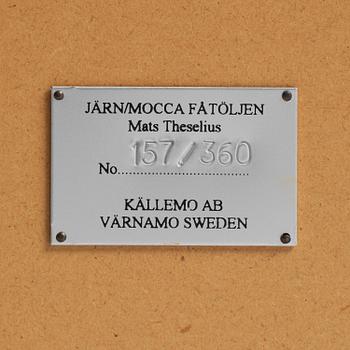 Mats Theselius, a "Järn/Moccafåtöljen" armchair, ed. 157/360, Källemo, Värnamo, post 1994.