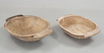 TRÅG, 2 st, allmoge, 1800-talets slut.