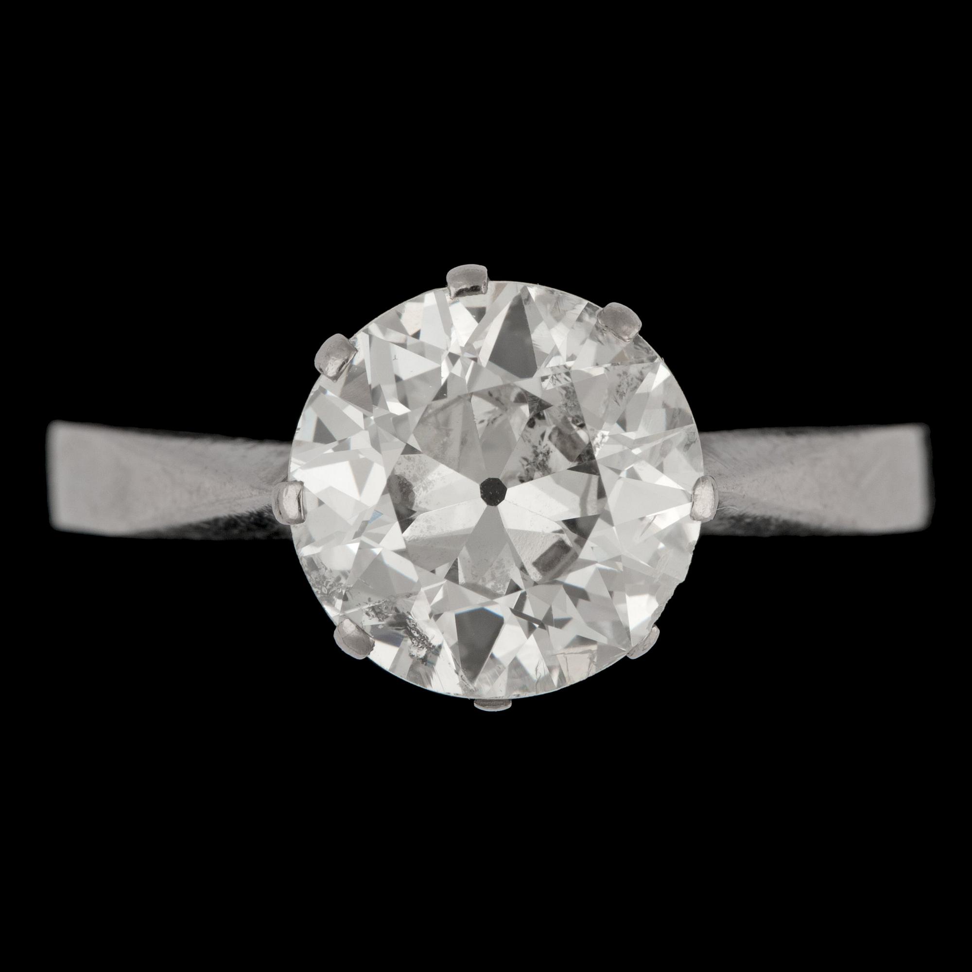 RING, gammalslipad diamant, ca 2.90 ct.