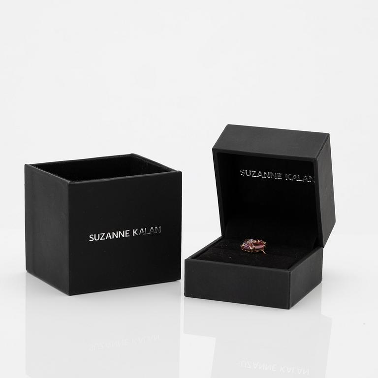 Suzanne Kalan, 14K gold ring with sapphires and diamonds.
