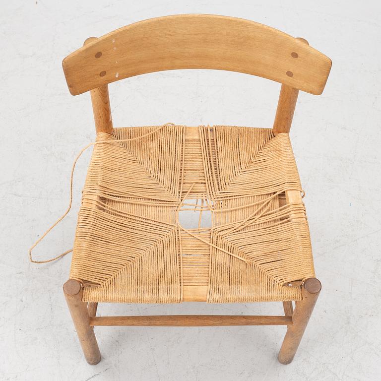 Børge Mogensen, 4 chairs, model J39. Fredericia Furniture Factory, Denmark.