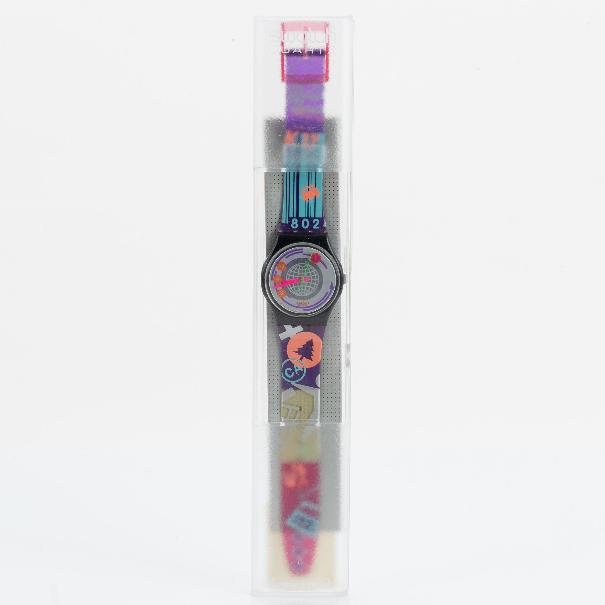 Swatch, Ean Code, wristwatch, 34 mm.