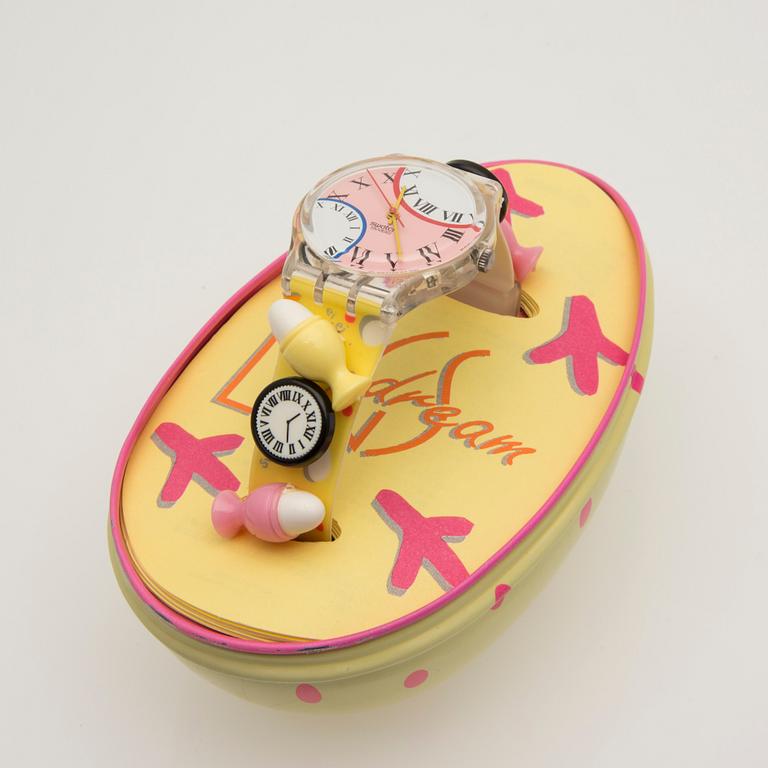 ARMBANDSUR, 2 st. Vivienne Westwood Pop Swatch, Egg Dream Watch.