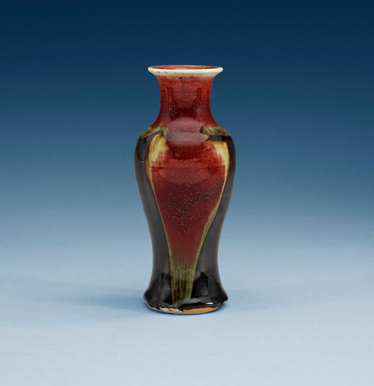 A 'sang de boef' glazed vase, Qing dynasty, presumably Qianlong (1736-95).