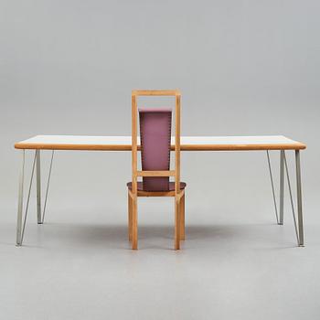 Rolf Rickard Thies, a unique executive desk and chair, 1970's, made for the architect's private home.