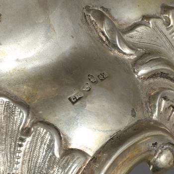 UPPSATSSKÅL, silver, Carl Gustaf Herpel, nyrokoko, Stockholm, 1857. Vikt ca 370 gram.