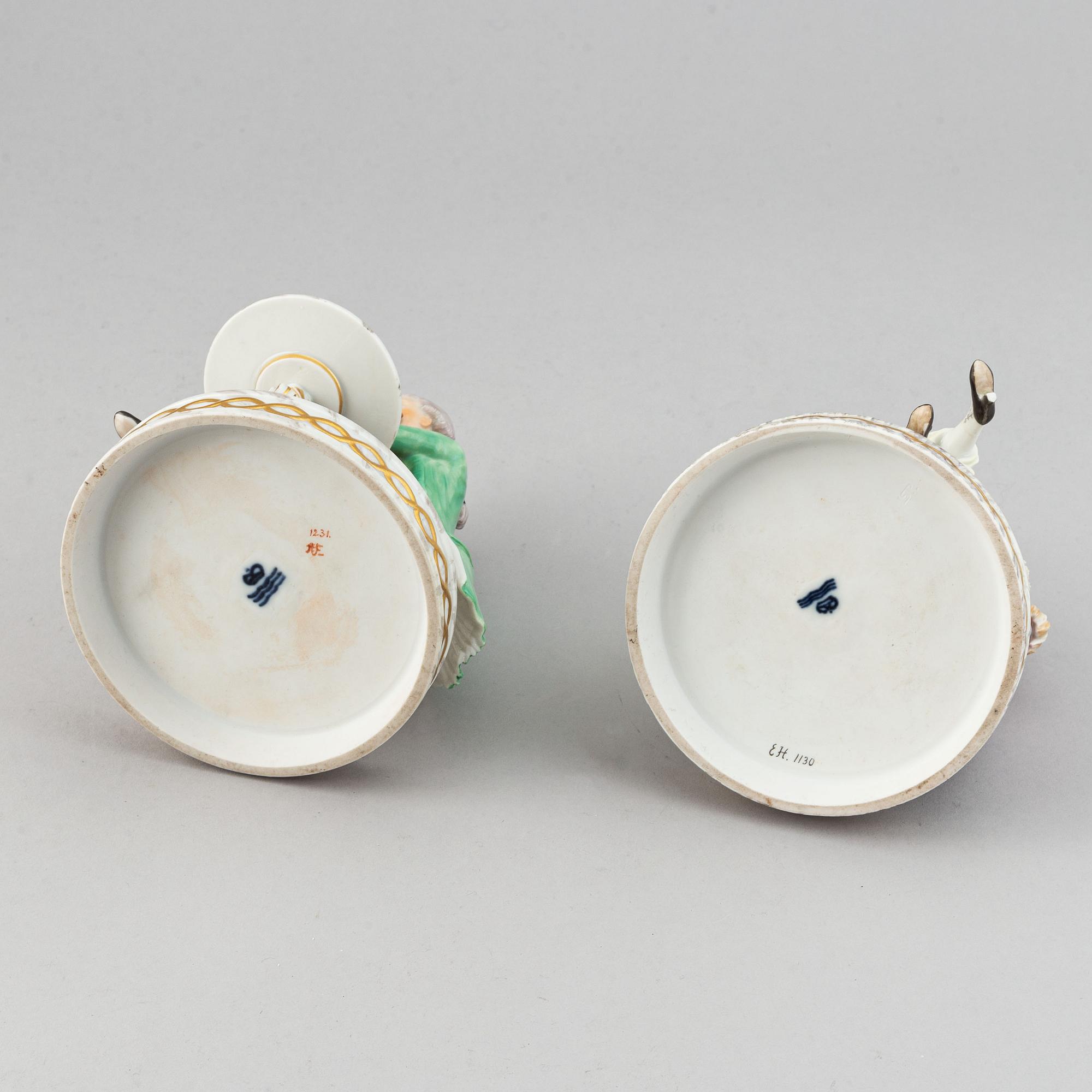 A pair of Royal Copenhagen porcelain figures, Denmark, 20th Century.