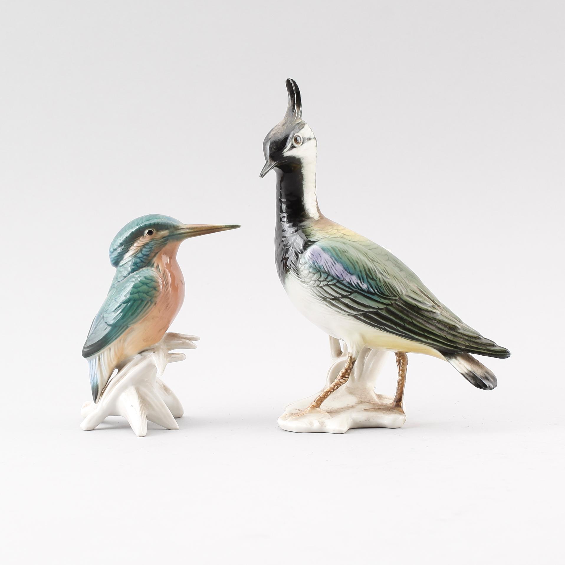 FIGURER, 2 st, porslin, Karl Ens, 1900-talets första hälft.