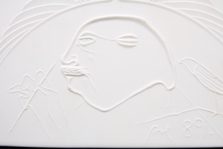 RELIEFER, 3 st, porslin, Paul Wunderlich, Rosenthal.