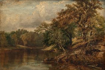 Okänd konstnär, flodlandskap, 1800-tal.