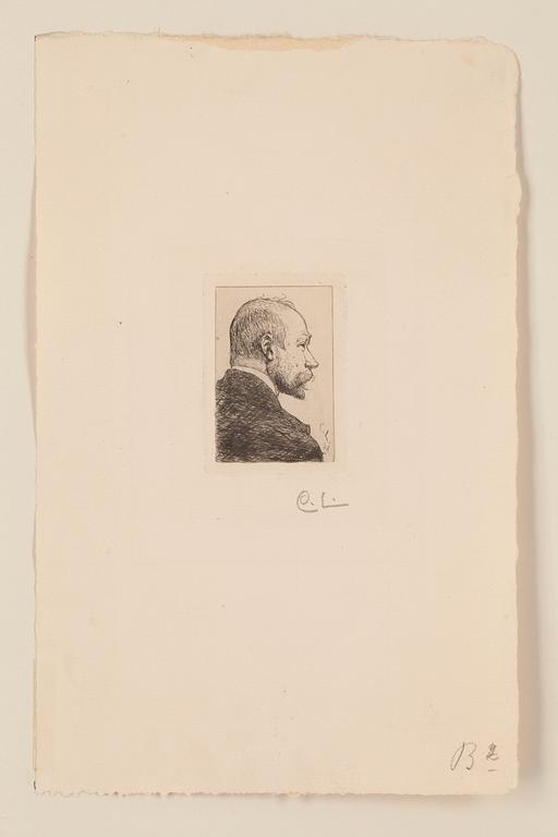 CARL LARSSON, etsning (II état av II), 1896 (upplagan högst 25 exemplar), signerad med blyerts.