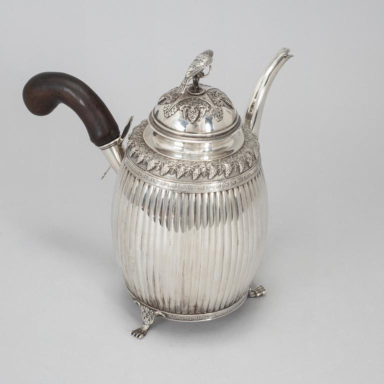 MAGNUS FRYBERG, kaffekanna, silver, empire, Jönköping, 1828.