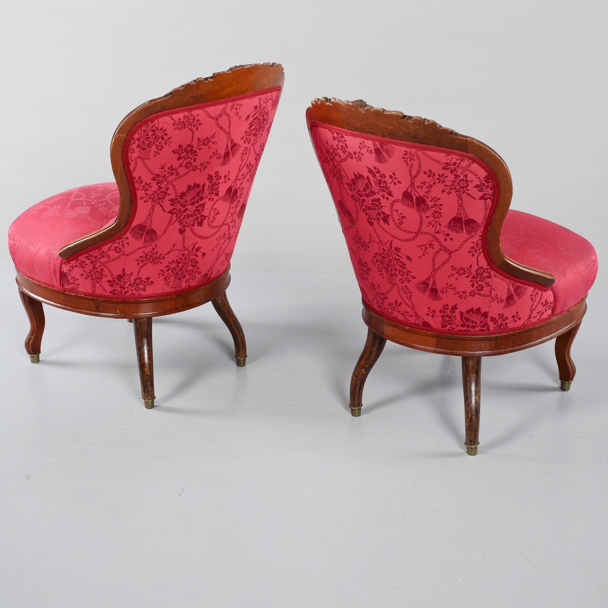 FÅTÖLJER, ett par, 1800-talets slut.