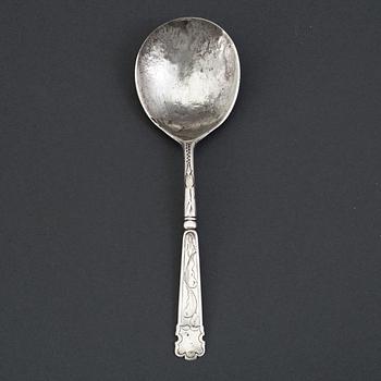 A Norwegian 17th century silver spoon, unidentified makers mark.