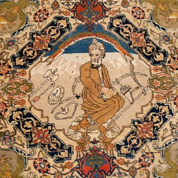 A CARPET, semi-antique Tabriz, ca 260 x 167 cm.