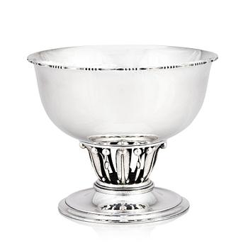 50. Georg Jensen, a sterling silver footed bowl, model '19B', Copenhagen ca 1919-21, Swedish import marks GABF.